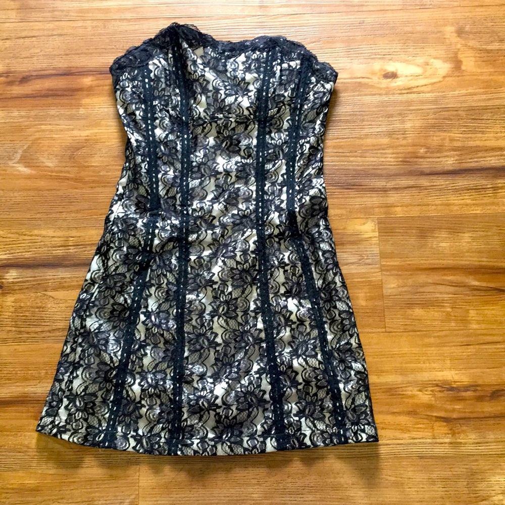 Strapless mini dress